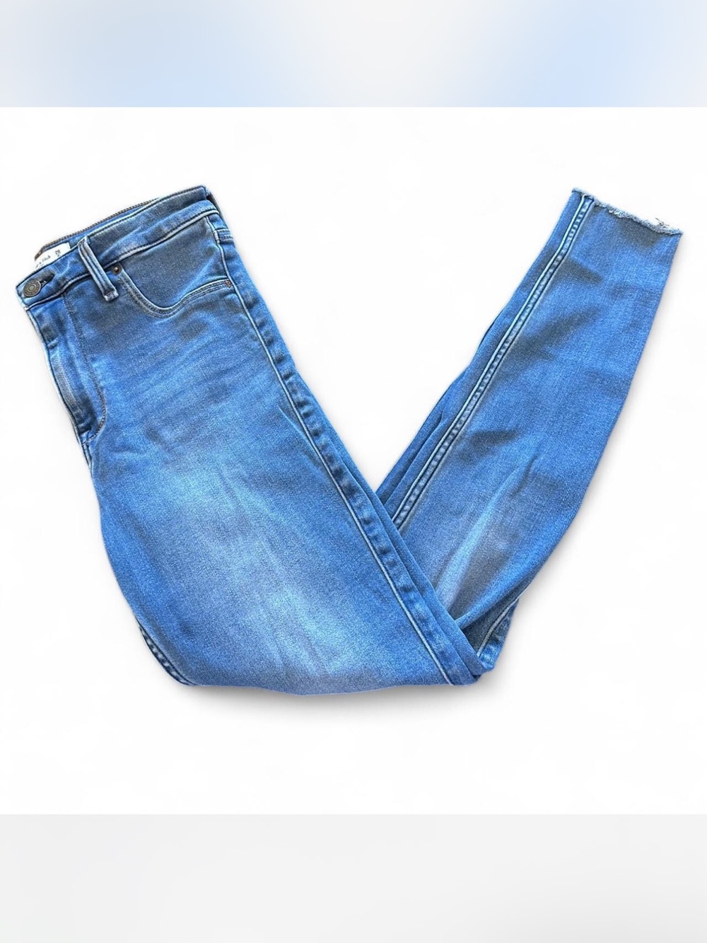 ABERCROMBIE & FITCH The Jean Legging Hi-Rise in Dark Wash — 6